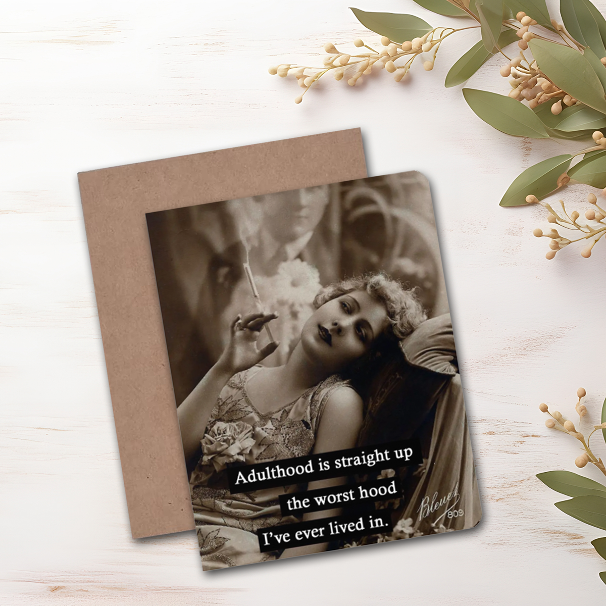 Adulthood Notecard - Blank Inside