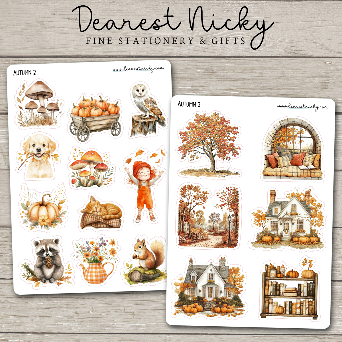 Autumn 2 Stickers - 2 Sheets