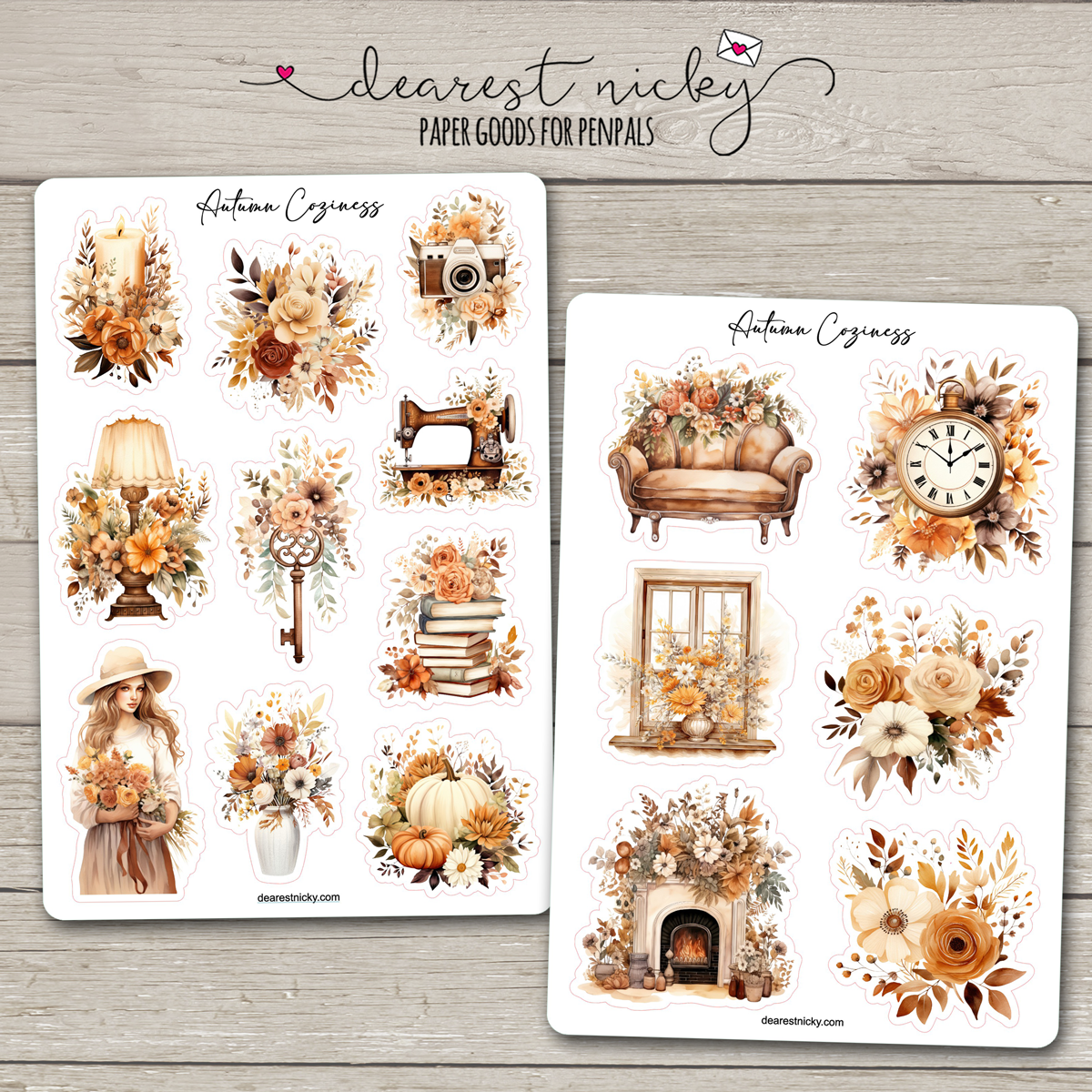 Autumn Coziness Stickers - 2 Sheets