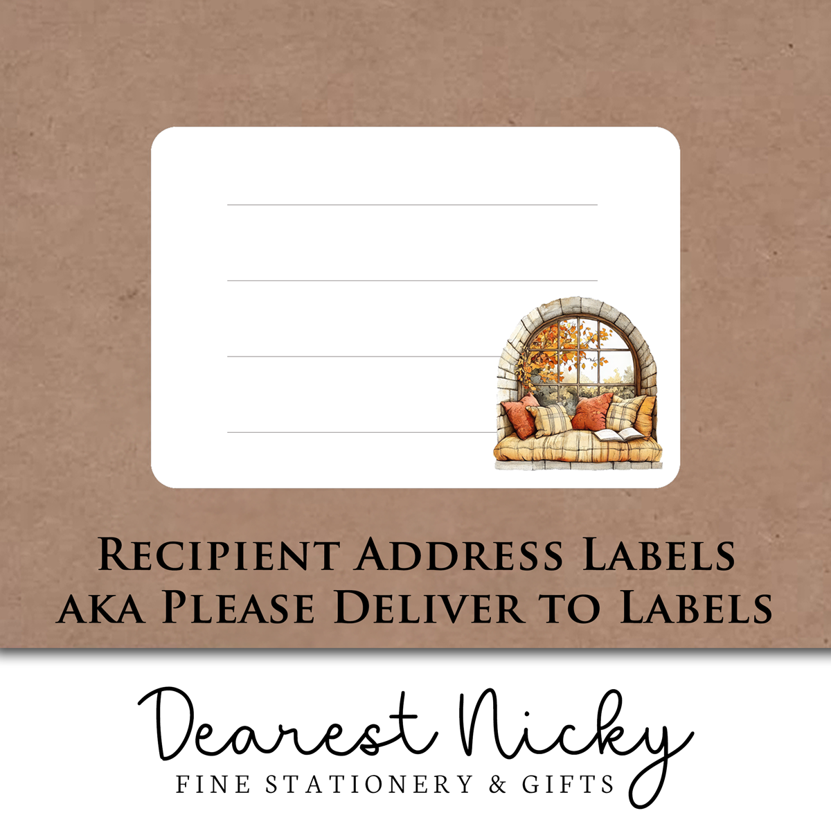 Autumn House Address Labels - Set of 16