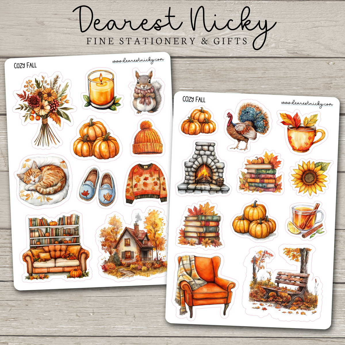Cozy Fall Stickers - 2 Sheets