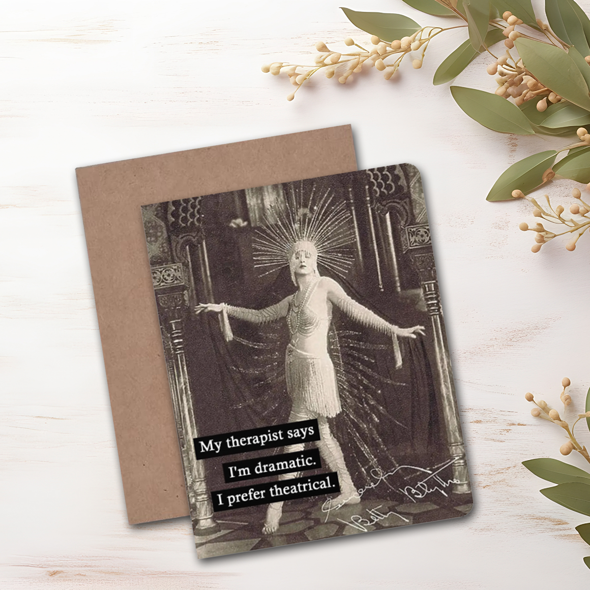 Dramatic Notecard - Blank Inside