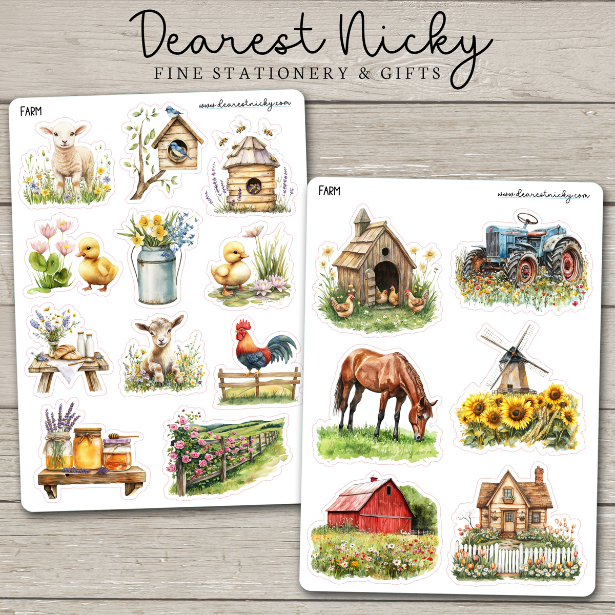 Farm Stickers - 2 Sheets