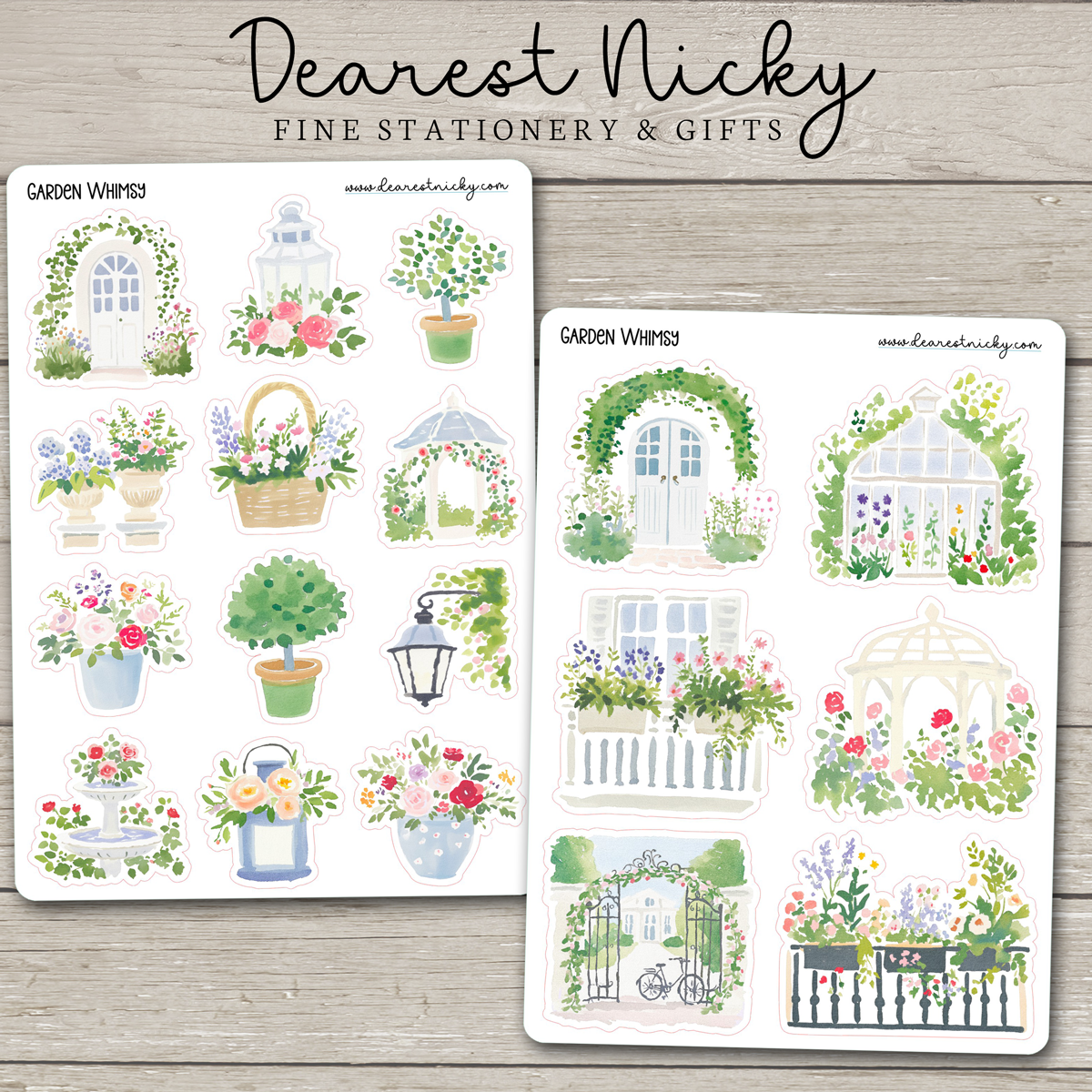 Garden Whimsy Stickers - 2 Sheets