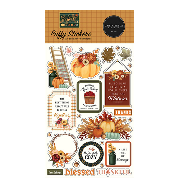 Carta Bella Paper Co. Harvest Puffy Stickers