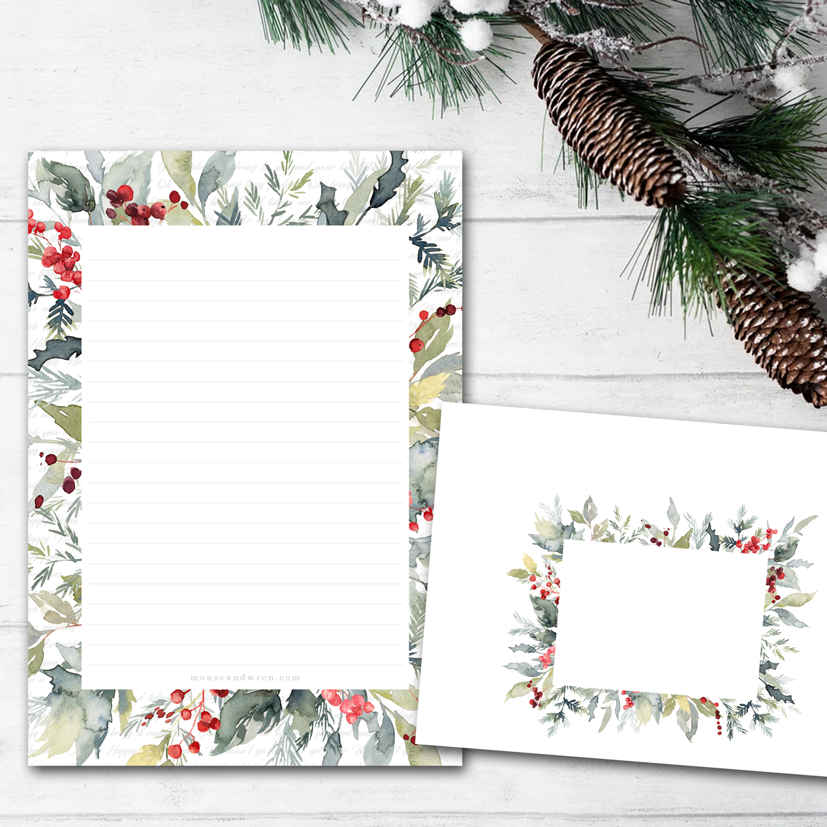 Leaves & Berries Correspondence Set