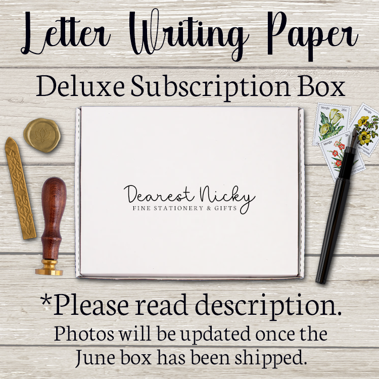 Double Sided Letter Writing Paper Deluxe Subscription Box