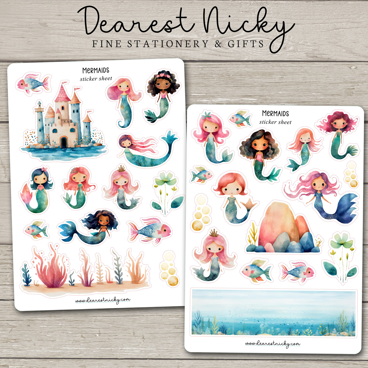 Mermaids Stickers - 2 Sheets