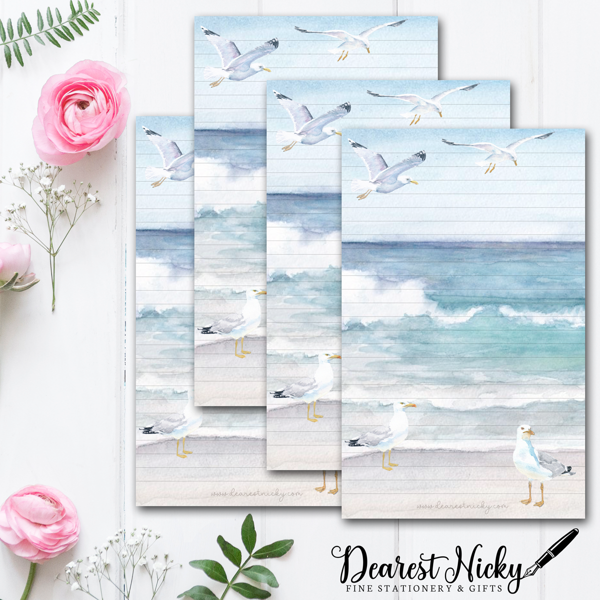 Seagulls Letter Writing Paper