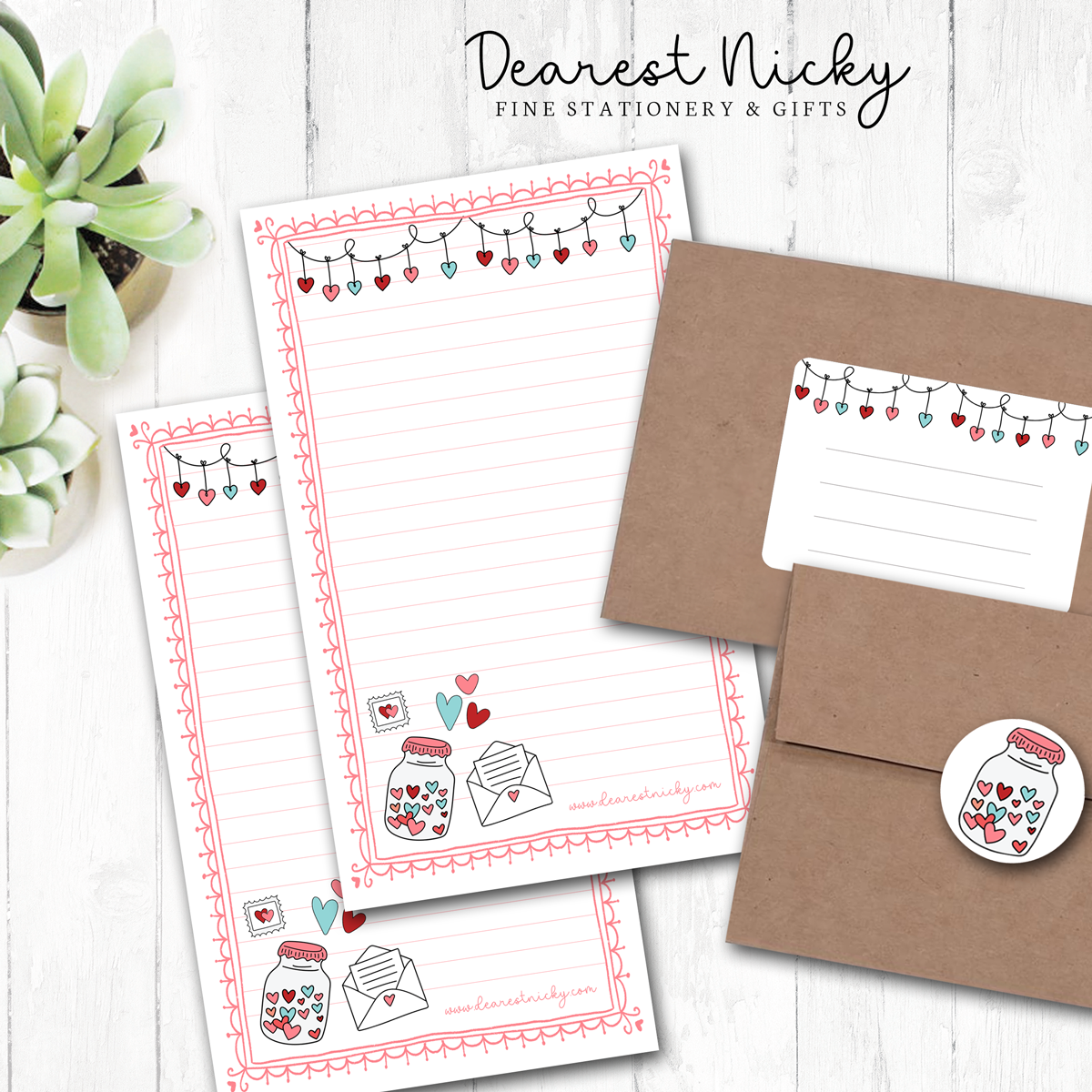 Valentine Doodles Letter Writing Set