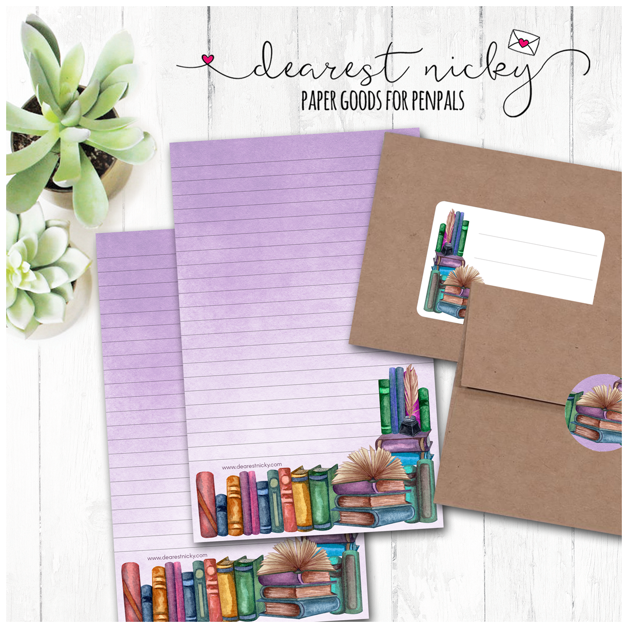 Books Mailing Address Labels - Set of 16