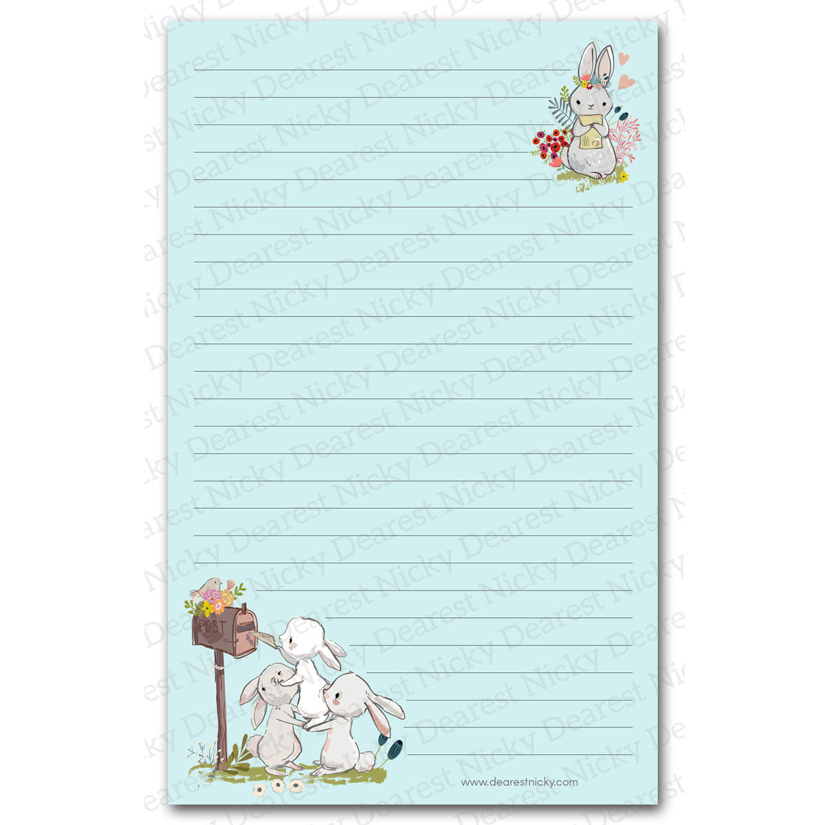 Snail Mail Bunnies Letter Writing Set