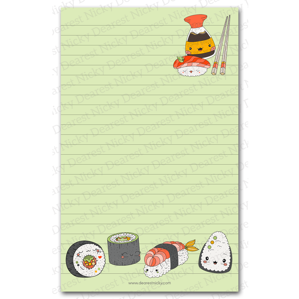 Cute Sushi Letter Writing Set