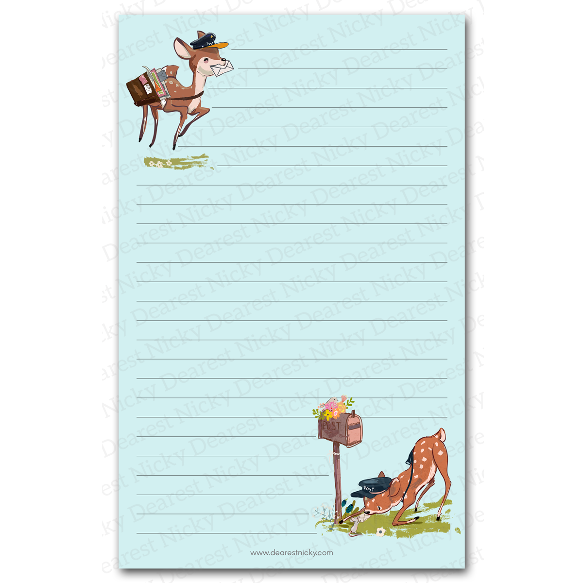 Deer Postman Letter Writing Paper