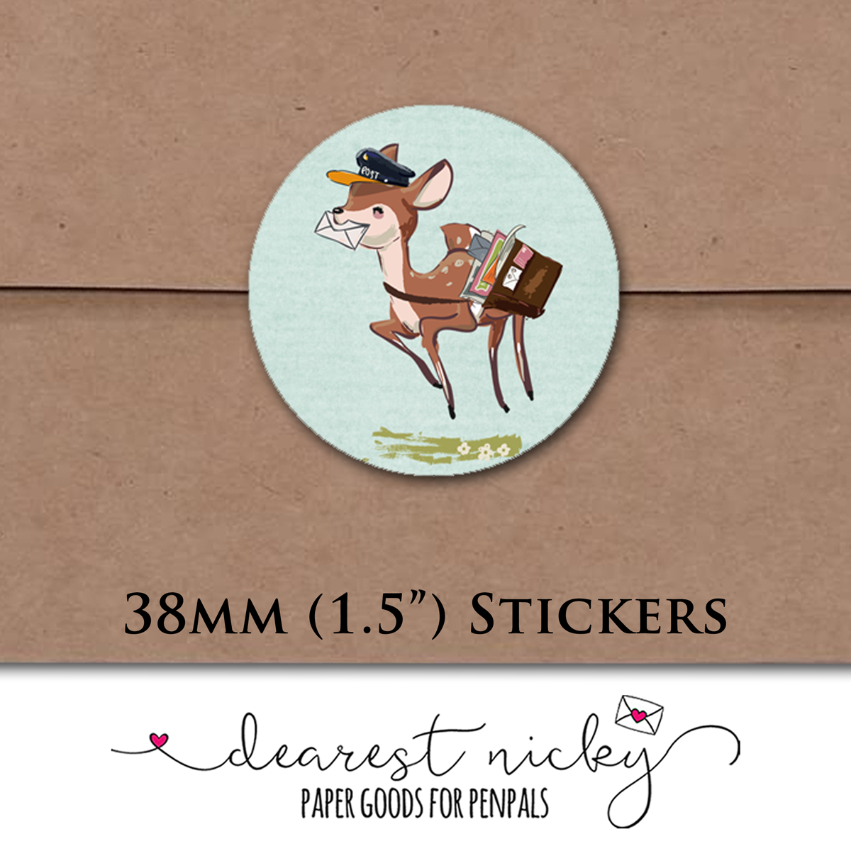 Forest Postman Envelope Seals - Set of 30 Stickers