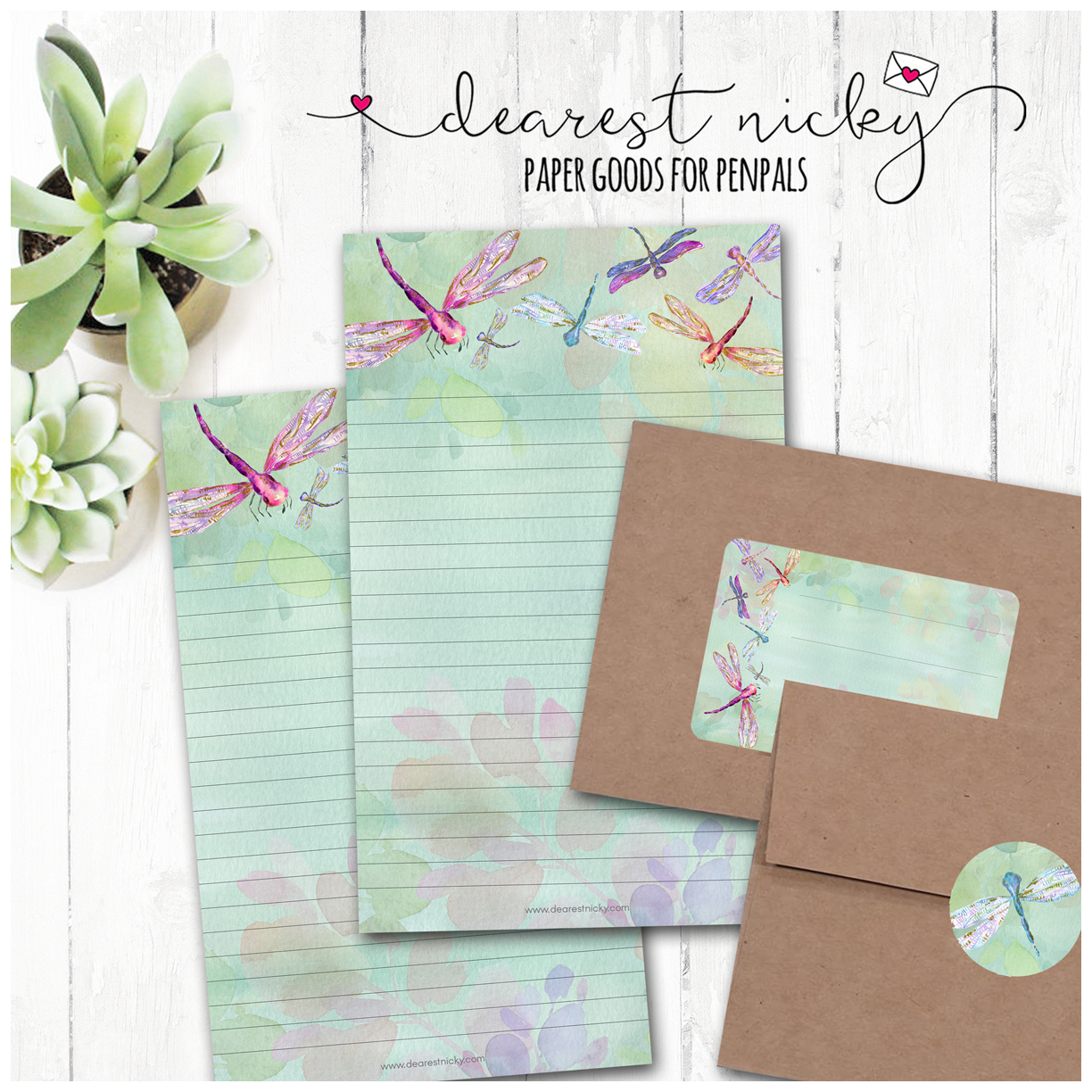 Dragonflies Mailing Address Labels - Set of 16