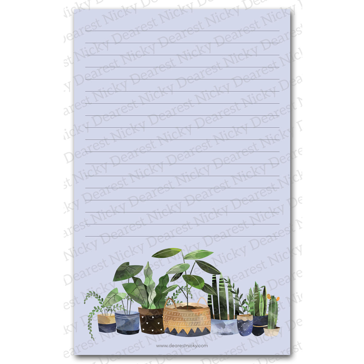 House Plants Letter Writing Paper