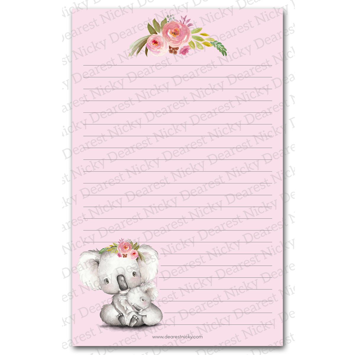Koalas Letter Writing Paper