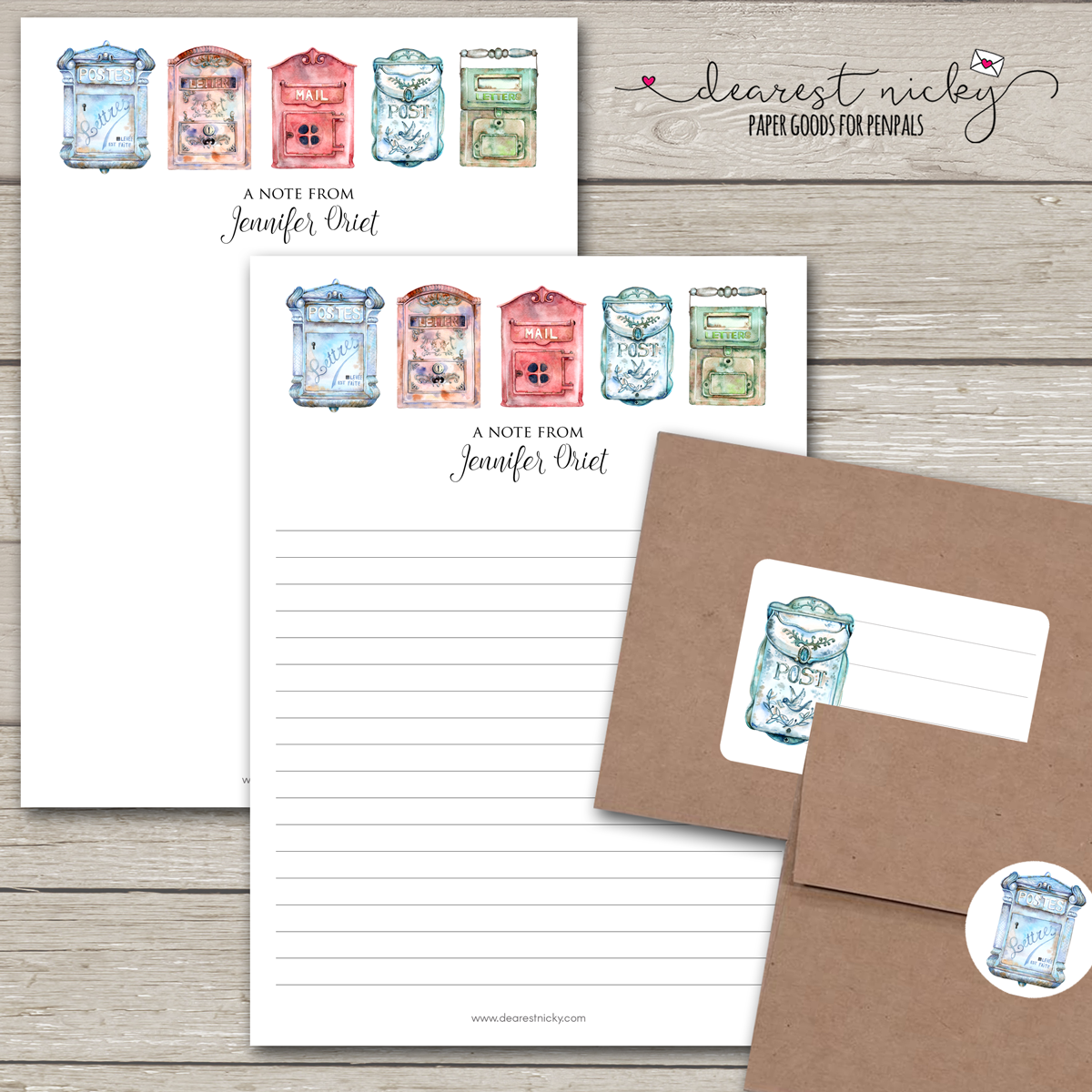 Mailboxes Mailing Address Labels - Set of 16