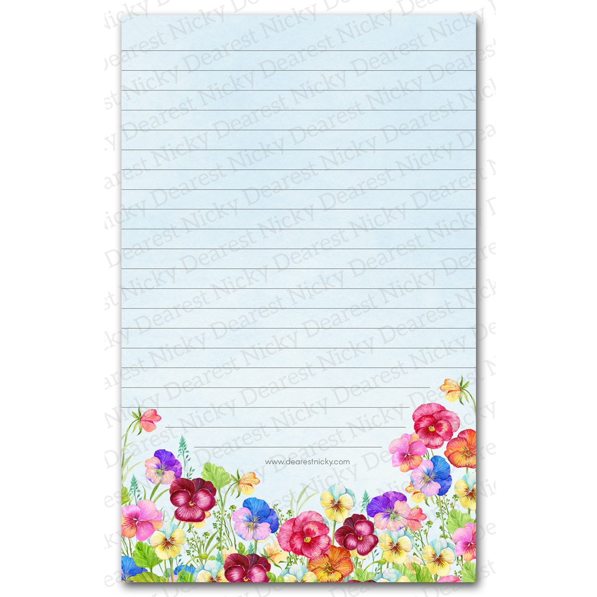 Pansies Letter Writing Set