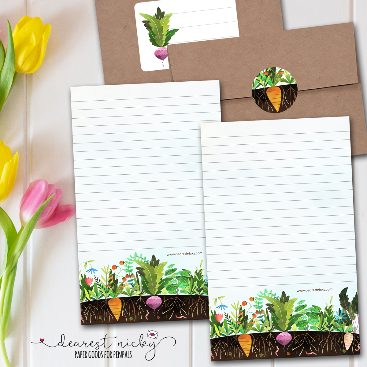 Vegetable Garden Mailing Address Labels - Set of 16