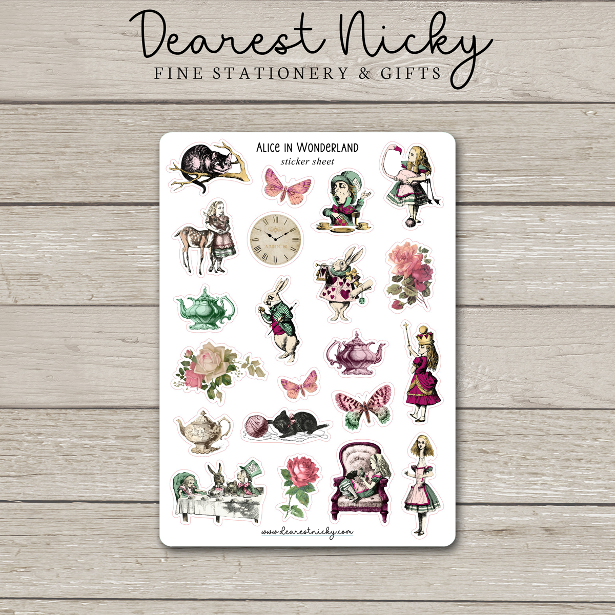 Alice in Wonderland Stickers