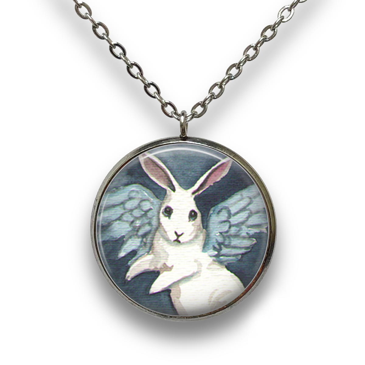 Angel Bunny Pendant with Necklace