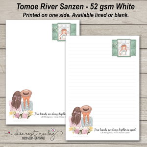 Anne of Green Gables Letter Writing Paper - 52 gsm Tomoe River Sanzen