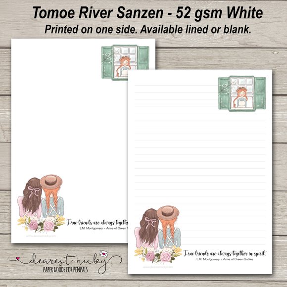 Anne of Green Gables Letter Writing Paper - 52 gsm Tomoe River Sanzen