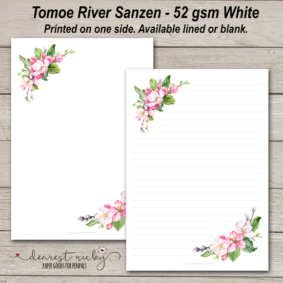 Apple Blossoms Letter Writing Paper - 52 gsm Tomoe River Sanzen