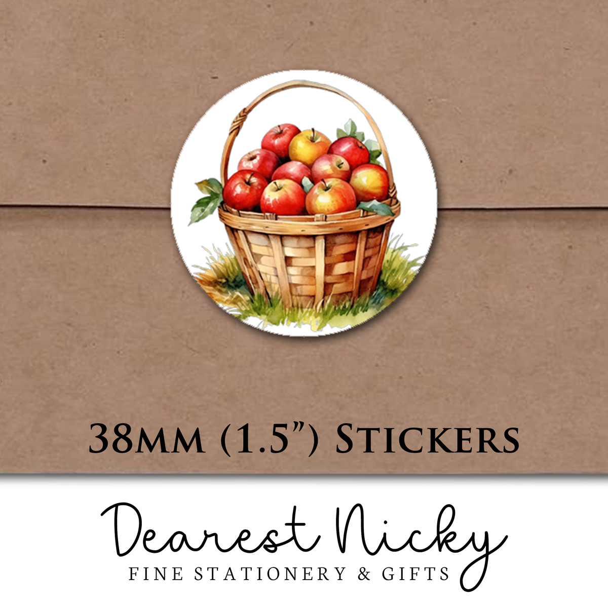 Apple Orchard Envelope Seals - Set of 30 Stickers