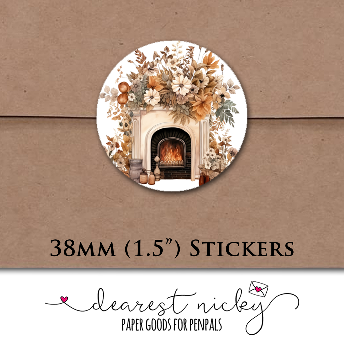 Autumn Coziness Envelope Seals - Set of 30 Stickers