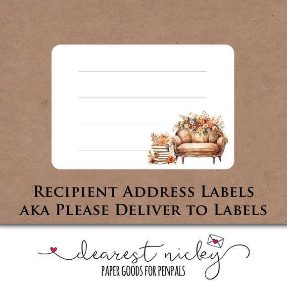 Autumn Coziness Mailing Address Labels <br> Set of 16