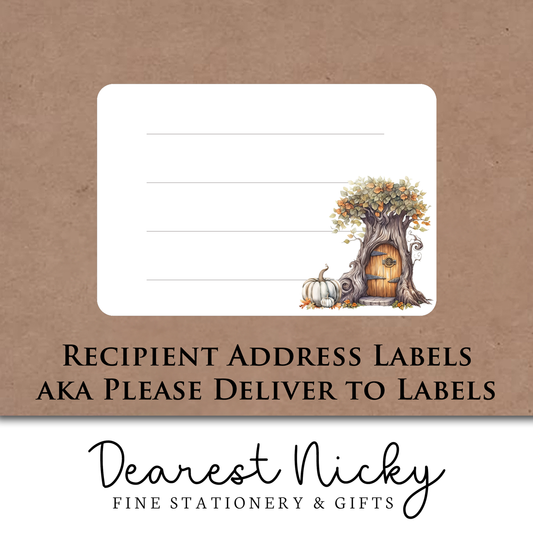 Autumn Fairy Address Labels - Set of 16