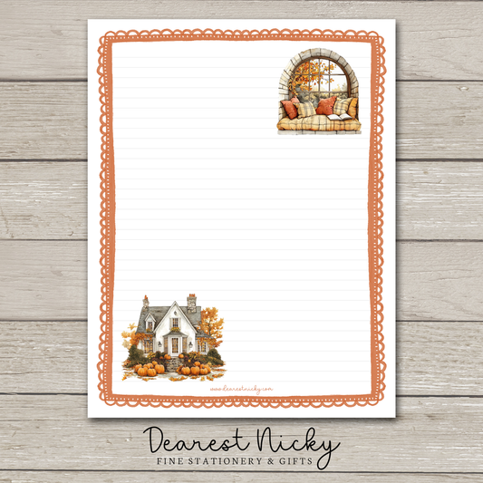 Autumn House Large Letter Writing Paper - 8½ x 11