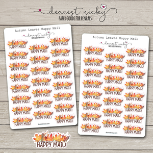 Autumn Leaves and Branches Happy Mail Stickers - 2 Sheets