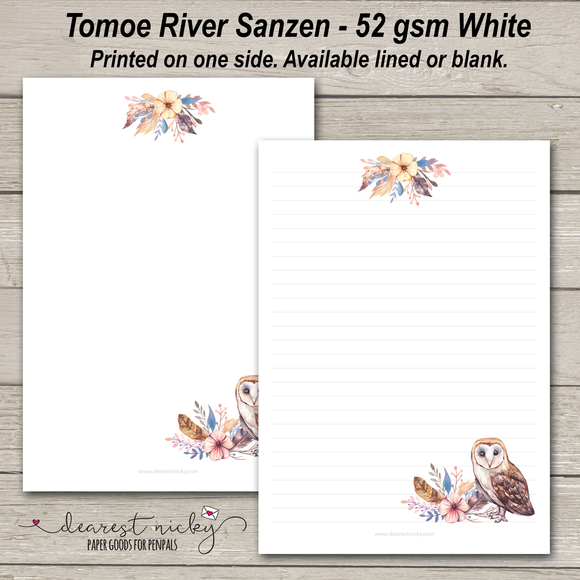 Barn Owl Letter Writing Paper - 52 gsm Tomoe River Sanzen