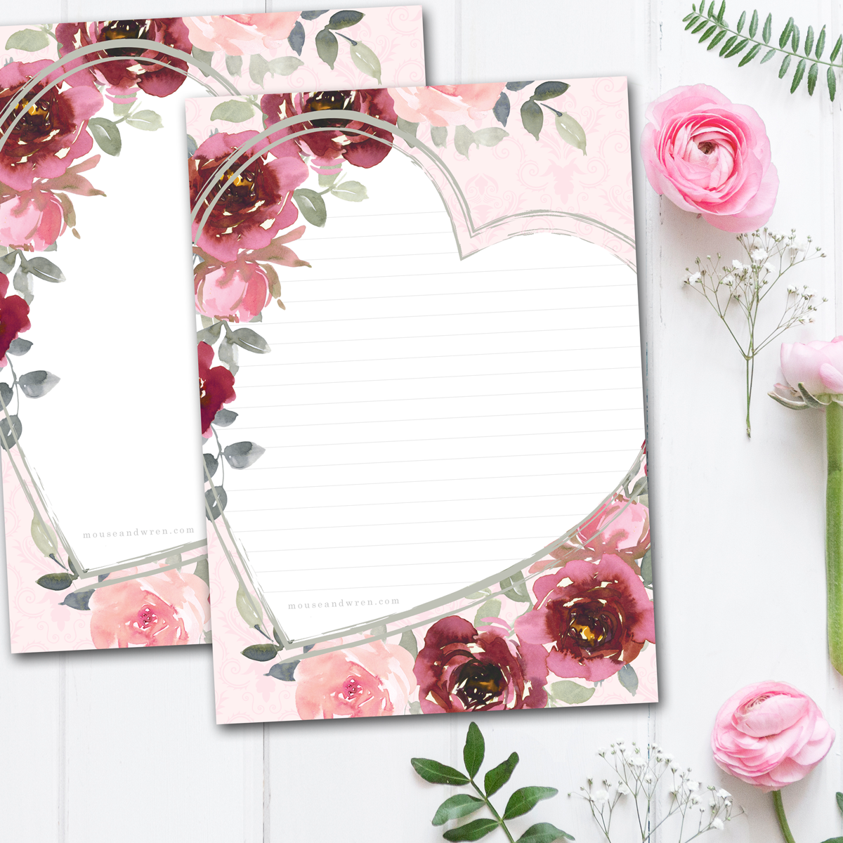 Be My Valentine Letter Writing Paper