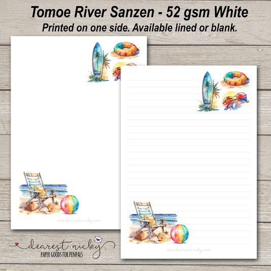 Beachtime Letter Writing Paper - 52 gsm Tomoe River Sanzen