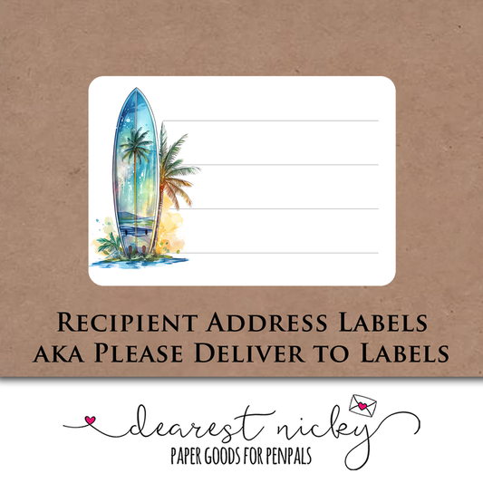 Beachtime Mailing Address Labels - Set of 16