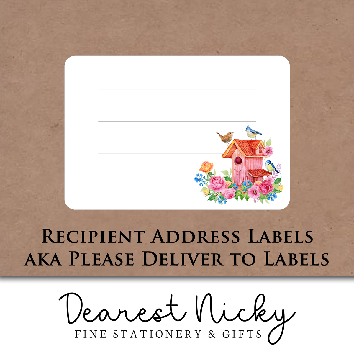 Bird Houses Address Labels - Set of 16