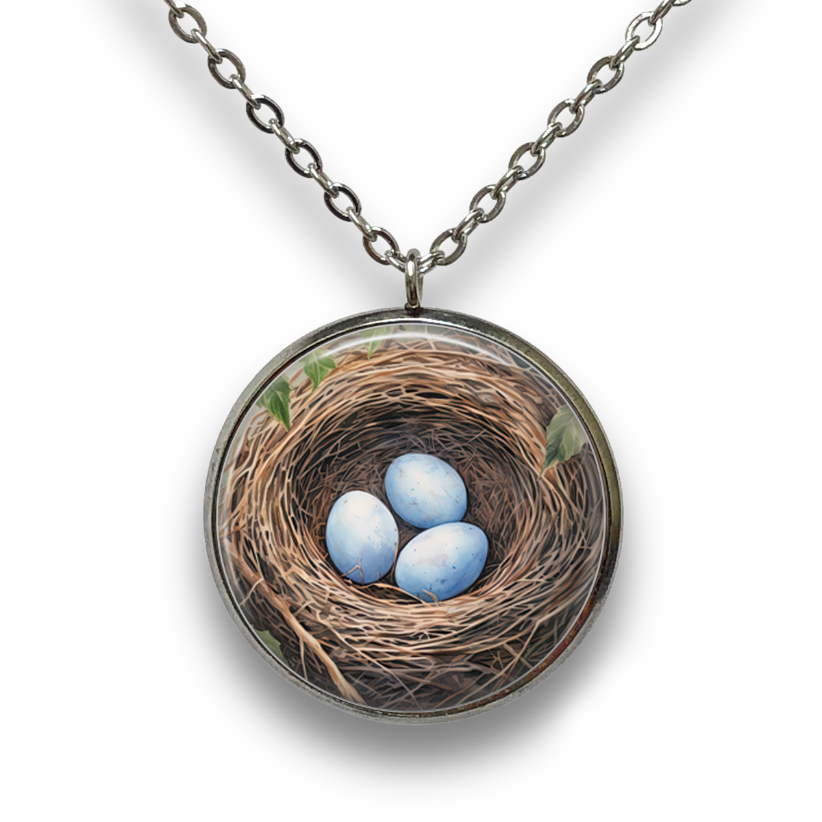 Bird Nest Pendant with Necklace