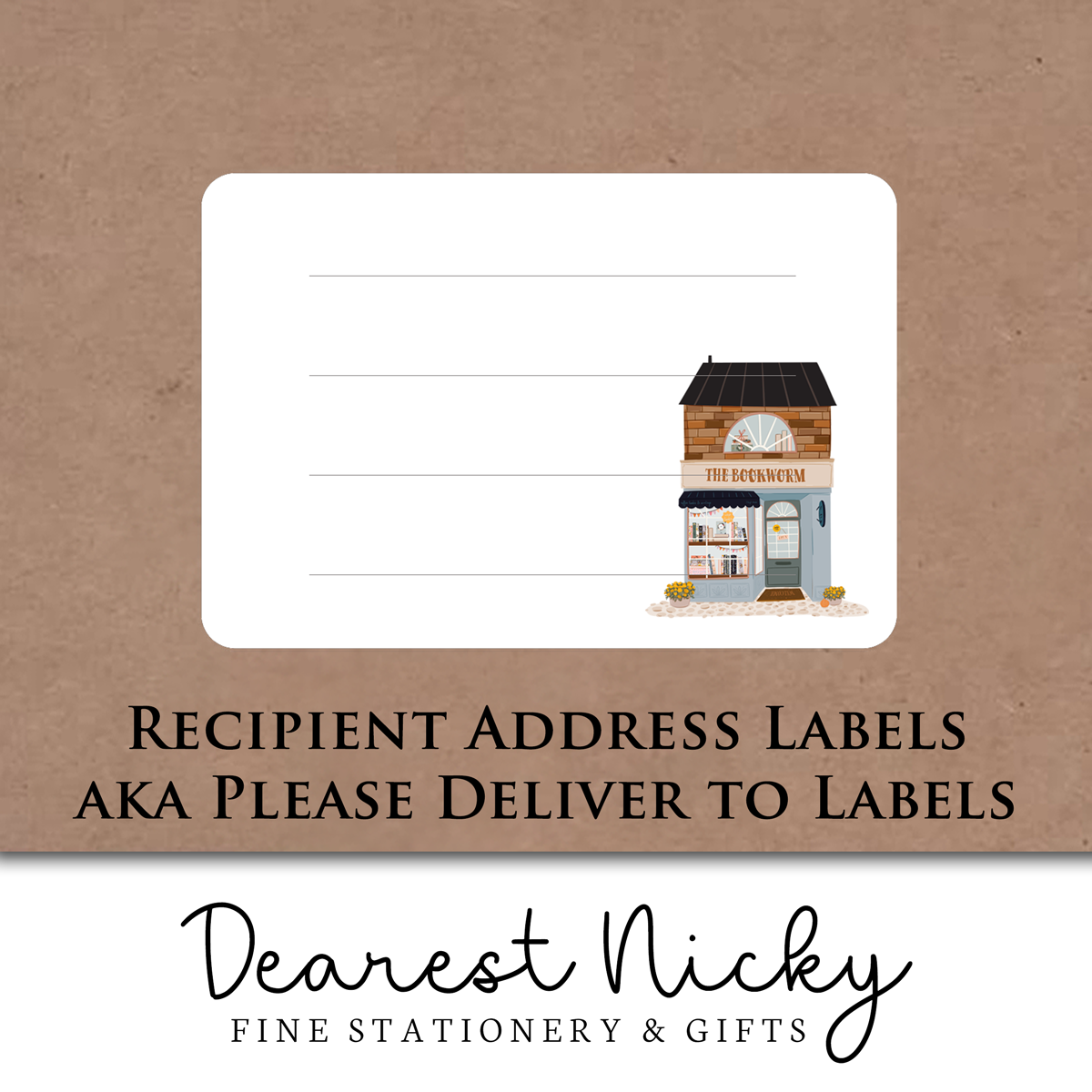 Book Store Address Labels - Set of 16