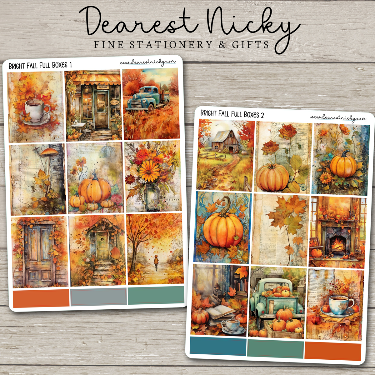 Bright Fall Full Box Stickers - 2 Sheets