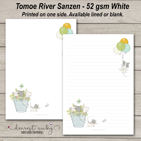 Bucket of Kittens Letter Writing Paper - 52 gsm Tomoe River Sanzen