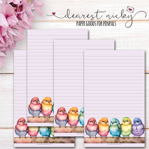 Cheerful Birds Letter Writing Paper