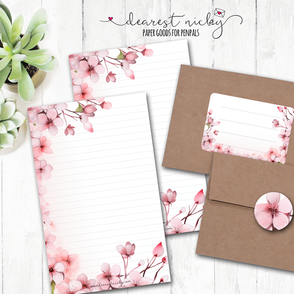 Cherry Blossoms Letter Writing Set