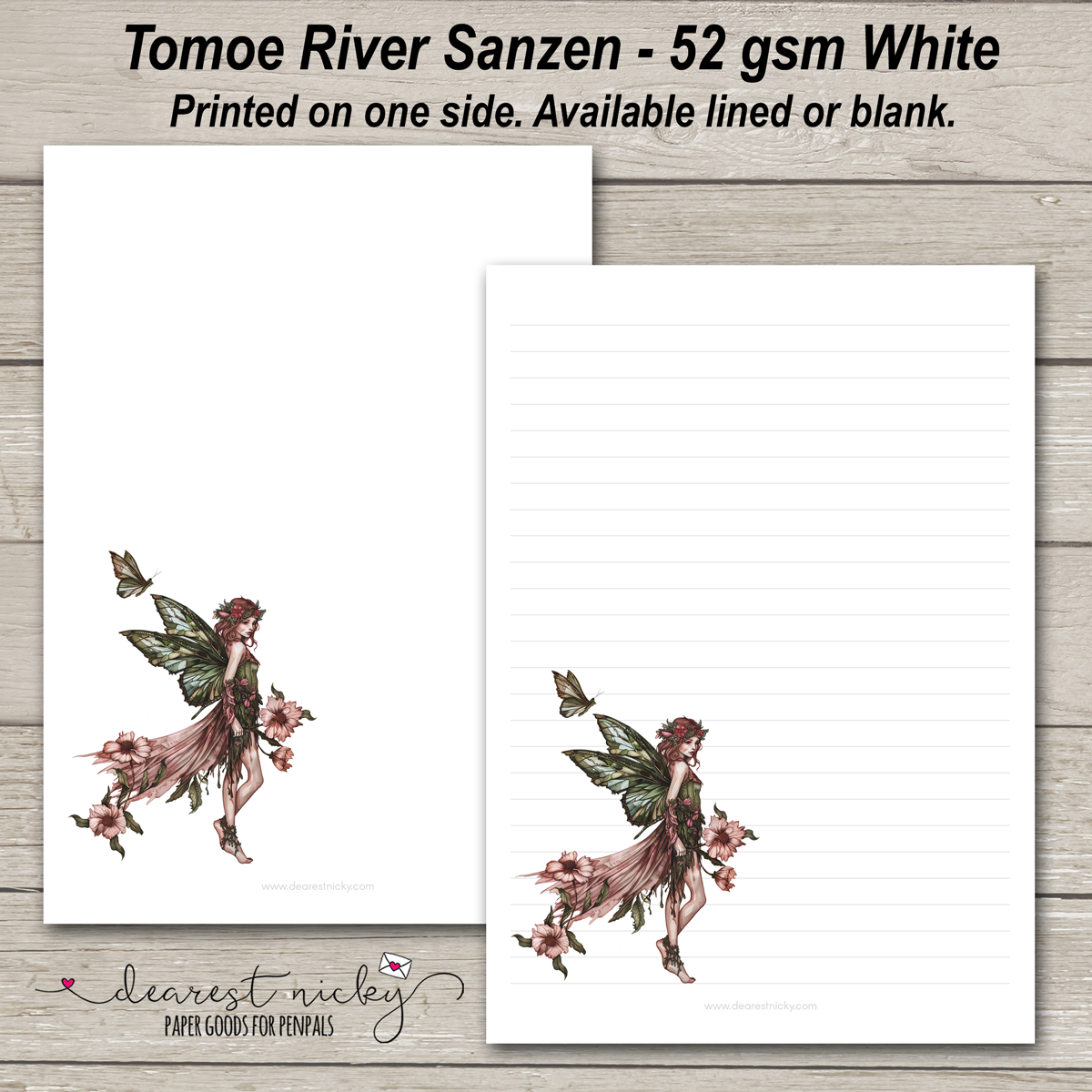 Papier à lettre de fée des fleurs de cerisier - 52 g/m² Tomoe River Sanzen