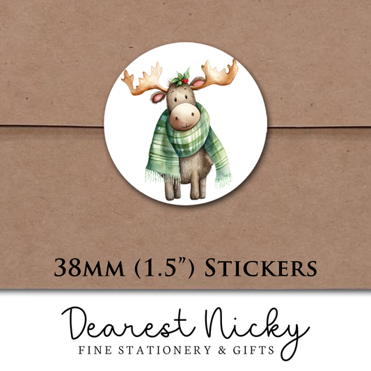 Christmas Forest Friends Envelope Seals - Set of 30 Stickers