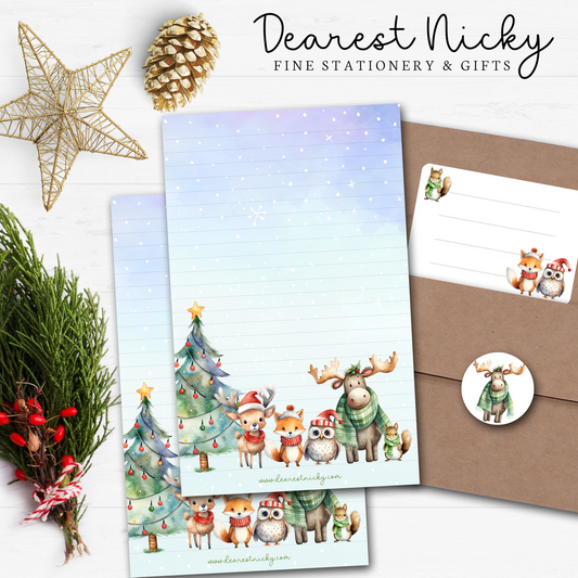 Christmas Forest Friends Letter Writing Set